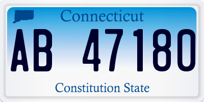 CT license plate AB47180