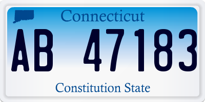 CT license plate AB47183