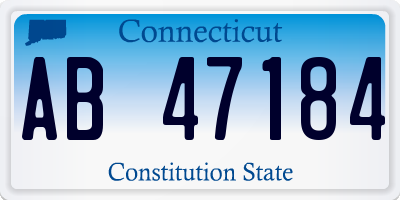 CT license plate AB47184