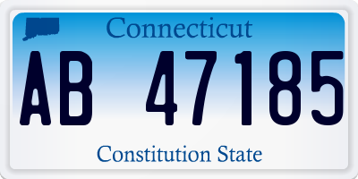 CT license plate AB47185