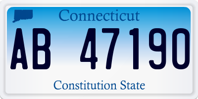 CT license plate AB47190