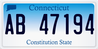 CT license plate AB47194