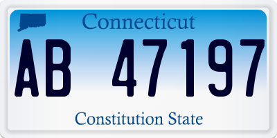 CT license plate AB47197