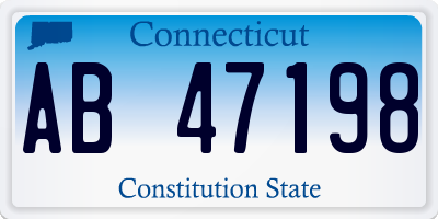 CT license plate AB47198