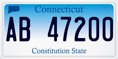 CT license plate AB47200