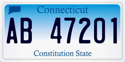 CT license plate AB47201