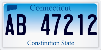 CT license plate AB47212