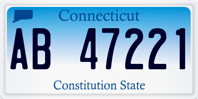 CT license plate AB47221