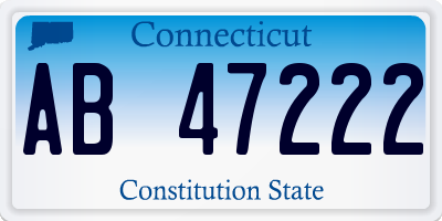 CT license plate AB47222
