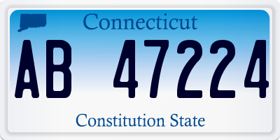 CT license plate AB47224