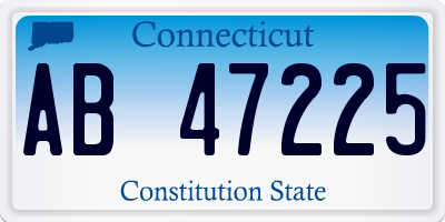 CT license plate AB47225