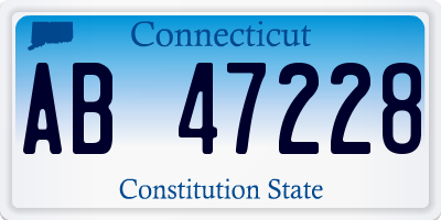 CT license plate AB47228