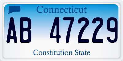 CT license plate AB47229