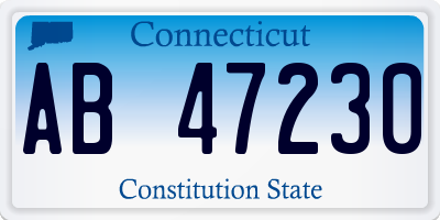 CT license plate AB47230