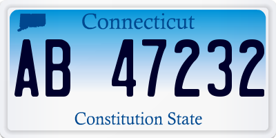 CT license plate AB47232