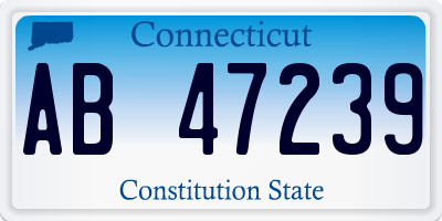 CT license plate AB47239