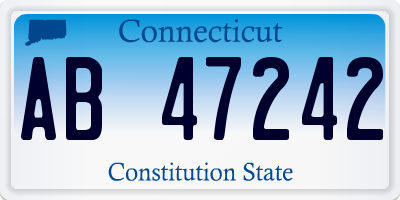 CT license plate AB47242