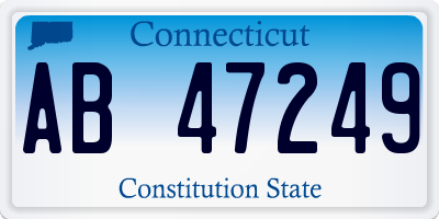 CT license plate AB47249