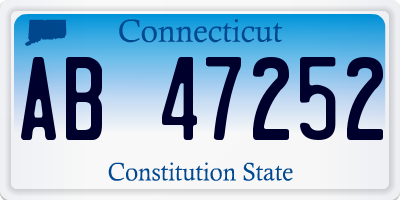 CT license plate AB47252