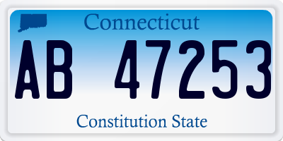 CT license plate AB47253