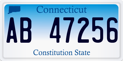 CT license plate AB47256