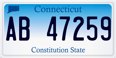 CT license plate AB47259