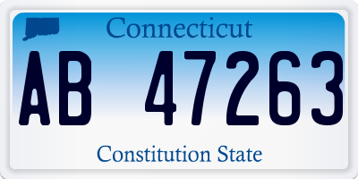 CT license plate AB47263