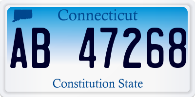 CT license plate AB47268
