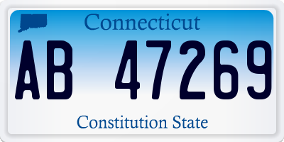 CT license plate AB47269