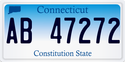 CT license plate AB47272