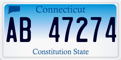 CT license plate AB47274