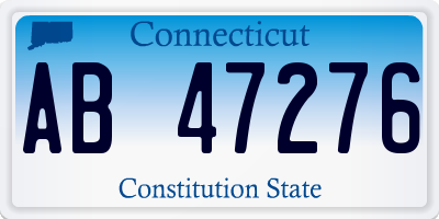 CT license plate AB47276