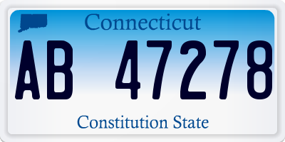 CT license plate AB47278
