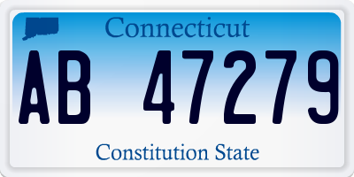 CT license plate AB47279