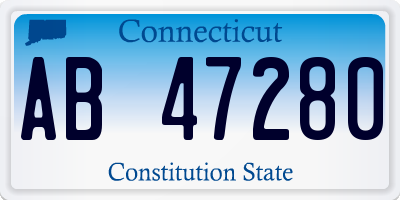 CT license plate AB47280
