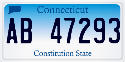 CT license plate AB47293