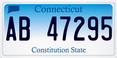 CT license plate AB47295