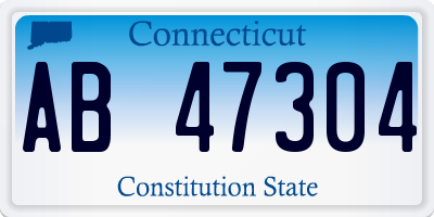 CT license plate AB47304