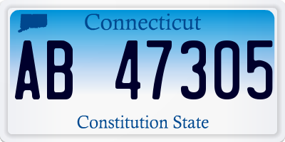 CT license plate AB47305