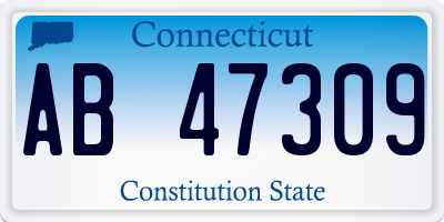 CT license plate AB47309