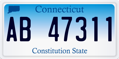 CT license plate AB47311
