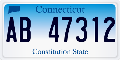 CT license plate AB47312