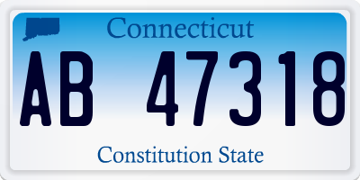 CT license plate AB47318