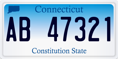 CT license plate AB47321