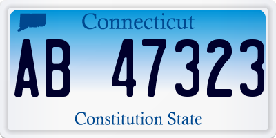 CT license plate AB47323