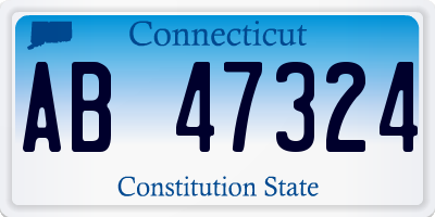 CT license plate AB47324
