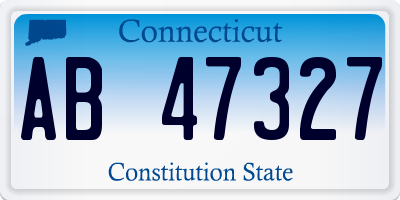 CT license plate AB47327