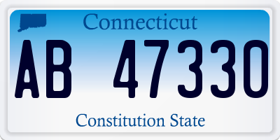 CT license plate AB47330