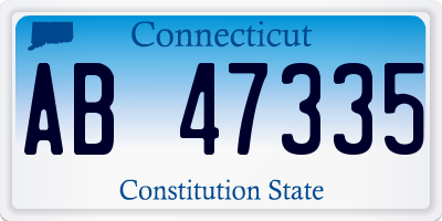 CT license plate AB47335