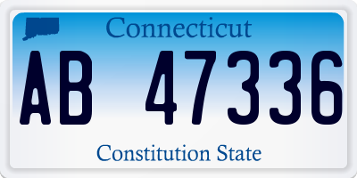 CT license plate AB47336